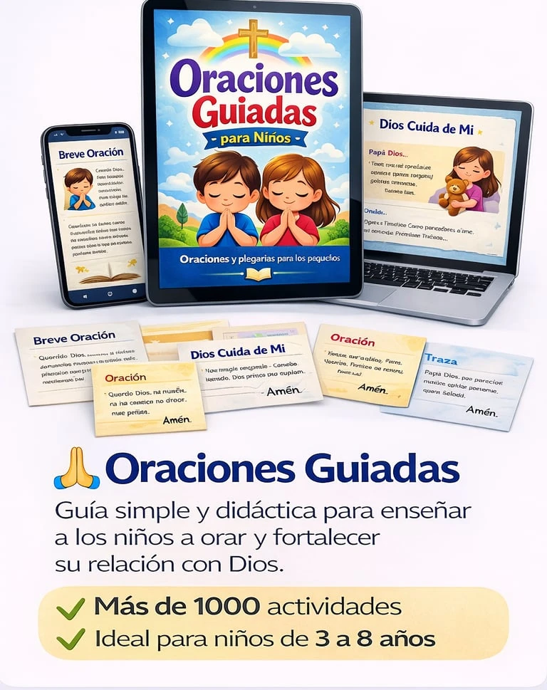 Muestra de oraciones guiadas para niños
