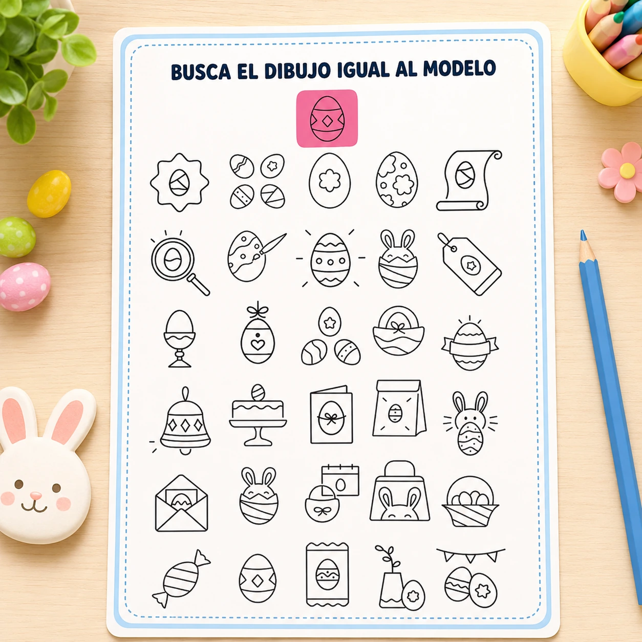 Actividad Busca el dibujo igual al modelo